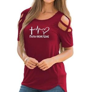 FAITH HOPE LOVE SUMMER SHIRT BLOUSE